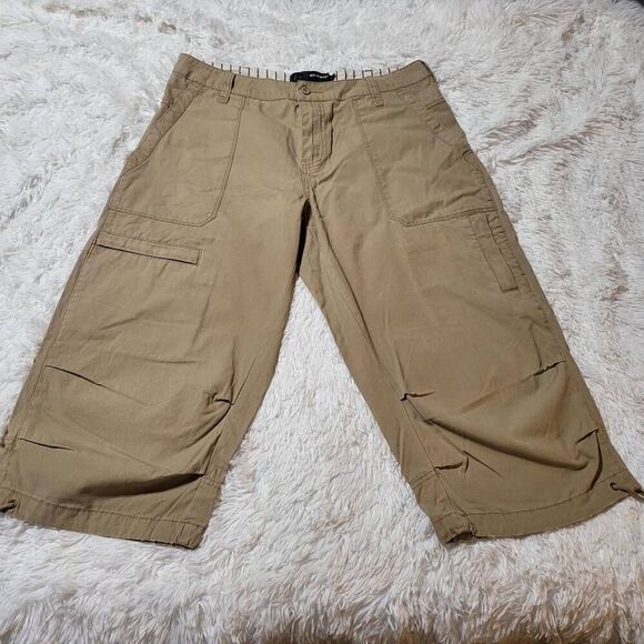 Blend men's beige cargo short with drawstring on hem 34x19/ L - Picture 2 of 8